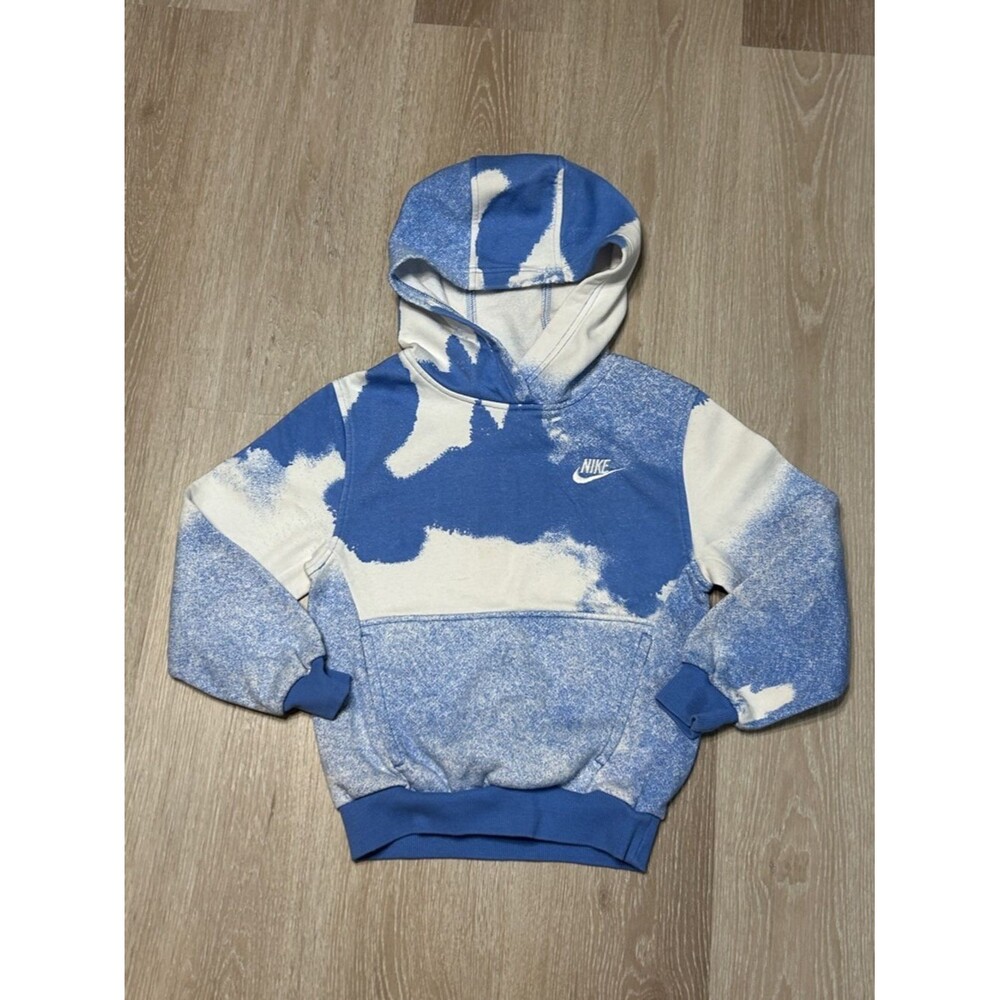 Nike Sportswear Club Fleece Big Kids' Tie-Dye Pullover Hoodie Sz Small